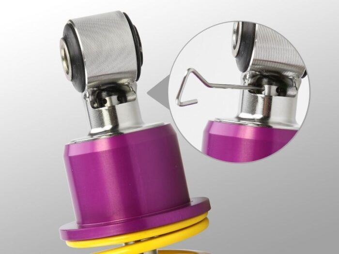 Einstellbare Zugstufendämpfung mit 16 Klicks