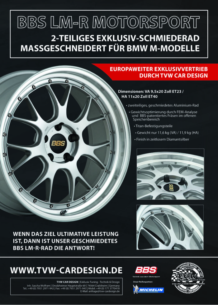 BBS LM-R 2-teilig geschmiedet exklusiv by TVW CAR DESIGN BBS LM-R 2-teilig geschmiedet exklusiv by TVW CAR DESIGN